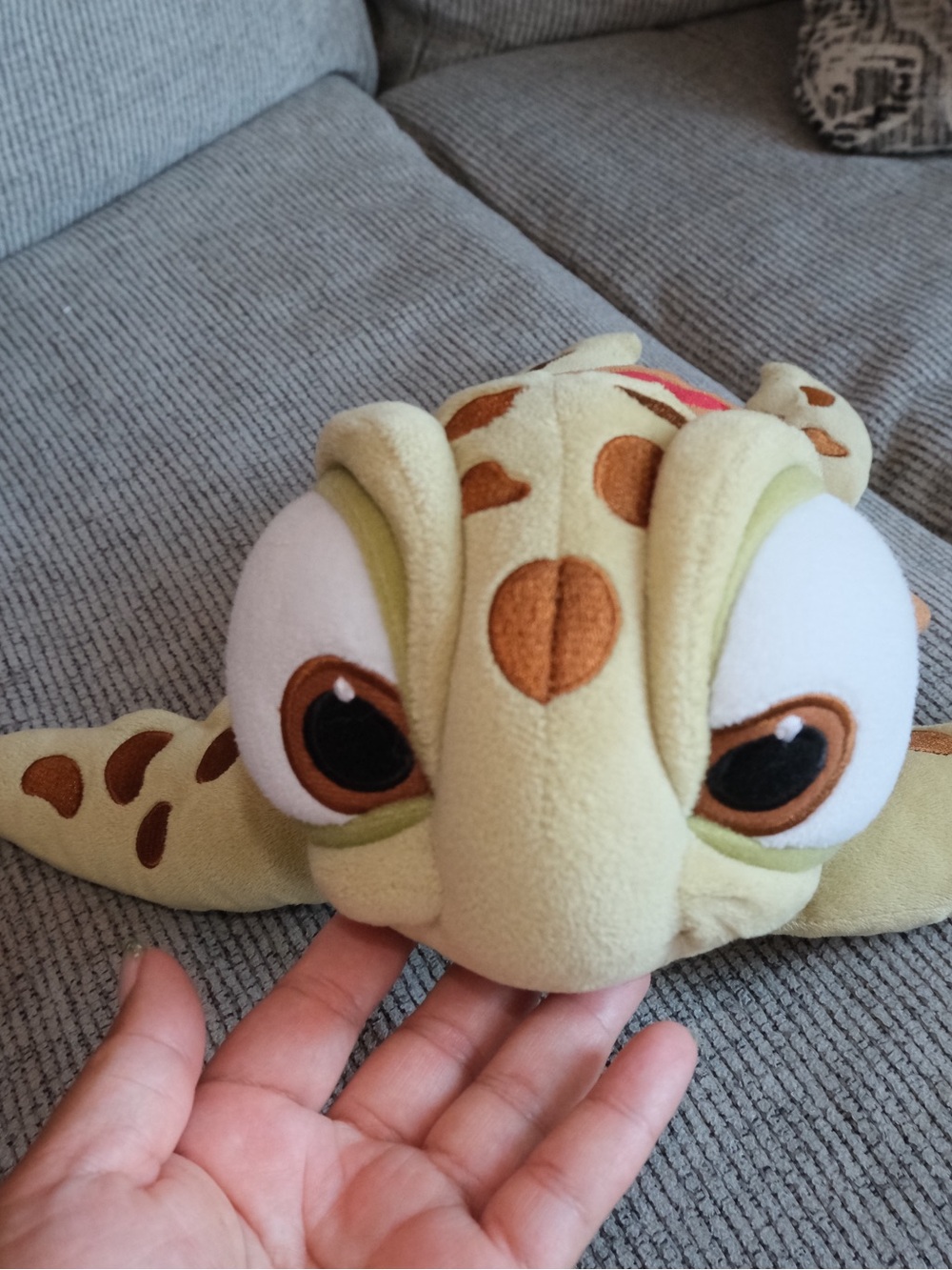 Disney Squirt Light Green and Brown Sea Turtle Plush Toy